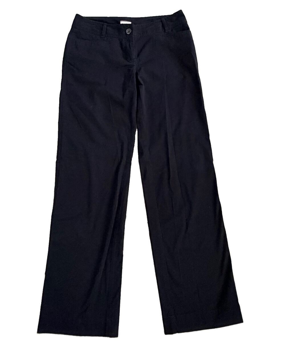 J.Jill Womens Black Straight Leg Stretch Pants 6 Cotton Spandex Capsule Classic
